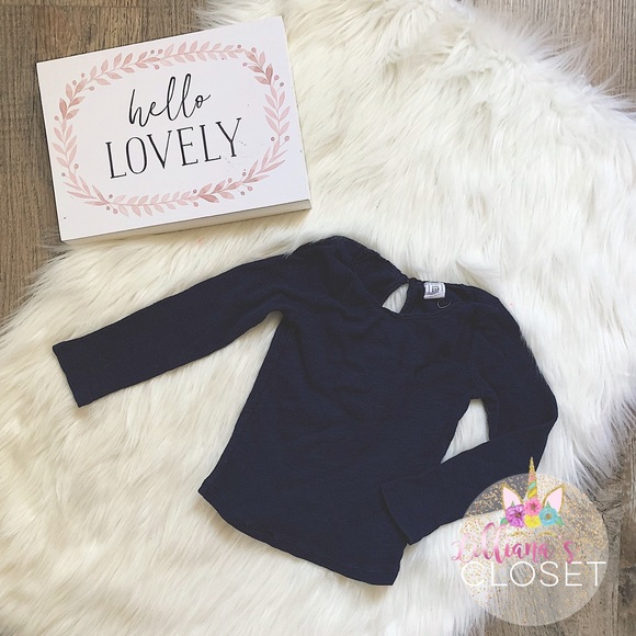 GAP Other - GAP Navy Waffle Knit Key Hole Long Sleeve | 4T